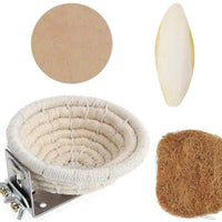 Juego de 3 piezas de nido de pájaros con fibra de coco natural y hueso de pez cortante, cuerda de algodón hecha a mano para cría de pájaros, nido de sombreado, jaula para pájaros y loros, juguete para periquitos, cacatúas, pájaros amorosos, caja de nido p - BESTMASCOTA.COM