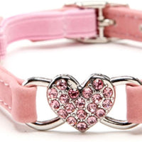 KOOLTAIL Heart Bling Cat Collar with Safety Belt and Bell 8-11 Inches - BESTMASCOTA.COM