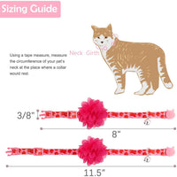 SCENEREAL Collar de gato con lazo de flor, 3 paquetes – Bonito patrón floral de primavera, collares ajustables para gatos gatitos - BESTMASCOTA.COM