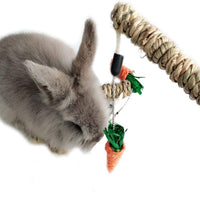 Hamiledyi Bunny divertido árbol conejo juguete masticable con forma de zanahoria Playpen - BESTMASCOTA.COM