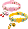 BINGPET - Collar para gato con campana, 2 collares de seguridad ajustables para gato, piña y cereza - BESTMASCOTA.COM