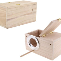 Tfwadmx - Caja de anidación de parakeet, caja de cría de pájaros, jaula de madera para Finch Lovebirds Cockatiel Budgie Conure loro, 8.0 in x 5.0 in x 5.0 in - BESTMASCOTA.COM