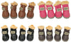 Botas antideslizantes para perros, envío desde Estados Unidos, zapatos calientes para el invierno, antideslizantes, protectores de patas, set de 4 piezas con un anillo de pelo - BESTMASCOTA.COM