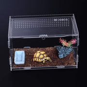 POPETPOP - Caja de terrario para cría de reptiles, contenedores de terrario de acrílico para pequeñas casas de mascotas - BESTMASCOTA.COM