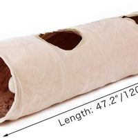 Pawz Road Cat Túnel Pet perro de juguete Tubo crinkly suena un montón de diversión Peeping 2 agujeros 47" 10" - BESTMASCOTA.COM
