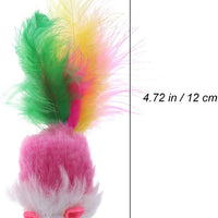ueetek 10 pcs Pet peludos juguetes ratones Cat Toy Mouse Cat Catcher con colas de pluma (Color al azar) - BESTMASCOTA.COM