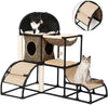 Árbol para gatos grandes, superestable con postes para arañar, hamaca para gatos con tubo de plástico extra grueso y franela cómoda, perchas acogedoras de 42 pulgadas - BESTMASCOTA.COM