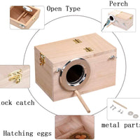 Tfwadmx - Caja de anidación de parakeet, caja de cría de pájaros, jaula de madera para Finch Lovebirds Cockatiel Budgie Conure loro, 8.0 in x 5.0 in x 5.0 in - BESTMASCOTA.COM