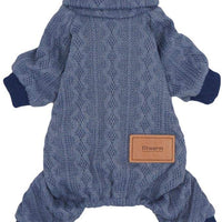 Fitwarm suéteres de cuello alto para perro, ropa de invierno para mascotas, abrigos para gatos, ropa azul - BESTMASCOTA.COM