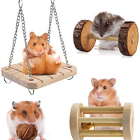 KATUMO Juguetes para masticar hámster, 12 piezas de madera natural, conejillos de indias, ratas, chinchillas, juguetes, accesorios adecuados para conejos, gerbios, mascotas pequeñas, accesorios para masticar y jugar ejercicio de dientes - BESTMASCOTA.COM