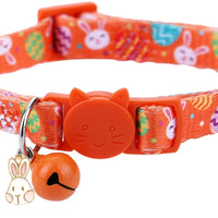 Boombone Collar de gato de Pascua con campana, collar de cachorro naranja para perros pequeños - BESTMASCOTA.COM