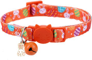 Boombone Collar de gato de Pascua con campana, collar de cachorro naranja para perros pequeños - BESTMASCOTA.COM