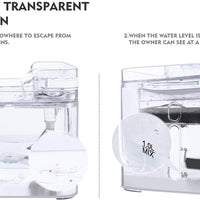 Fuente de agua Pecute para gatos, 3 l/3 modo de salida automático, diseño transparente, dispensador de agua para perro con 2 filtros reutilizables para gatos, perros, múltiples mascotas - BESTMASCOTA.COM
