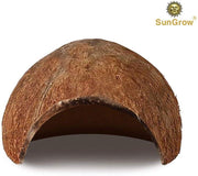 SunGrow Coco Hut for Aquatic Pets, Made of Raw Coconut, Smooth Edges, Comfortable Hideout, Snag-Free Surface to Keep Fish, Hermit Crabs and Other Pets Safe, Perfect for Breeding - BESTMASCOTA.COM