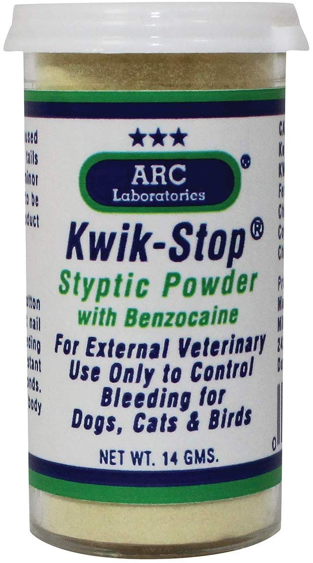 Arc laboratorios kwik-stop styptic en polvo para perros, gatos y pájaros, 14 g - BESTMASCOTA.COM
