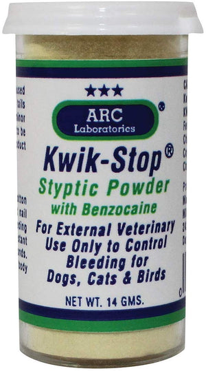 Arc laboratorios kwik-stop styptic en polvo para perros, gatos y pájaros, 14 g - BESTMASCOTA.COM
