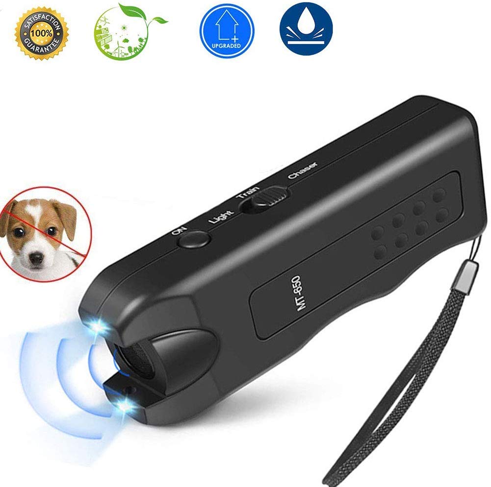 APlus+ repelente de perro de mano, disuasorio ultrasónico de infrarrojos, tapón de corteza + entrenamiento de perro de buen comportamiento - BESTMASCOTA.COM