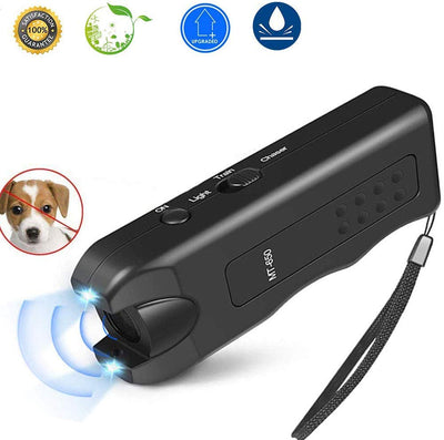 APlus+ repelente de perro de mano, disuasorio ultrasónico de infrarrojos, tapón de corteza + entrenamiento de perro de buen comportamiento - BESTMASCOTA.COM