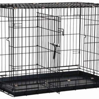 Jaula grande con doble abertura Precision Pet, negra, Negro - BESTMASCOTA.COM