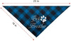 Pañuelo bandana para perro a cuadros EXPAWLORER – 2 piezas bordado de Big Brother lavable algodón triángulo accesorios para perros pequeños, medianos, grandes, cachorros, mascotas, azul y gris - BESTMASCOTA.COM