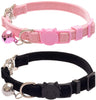 KOOLTAIL - Collar para gato con diseño de calavera con campana, 2 collares para mascotas con hebilla de seguridad, accesorio para gatos, gatitos, color negro y rosa - BESTMASCOTA.COM