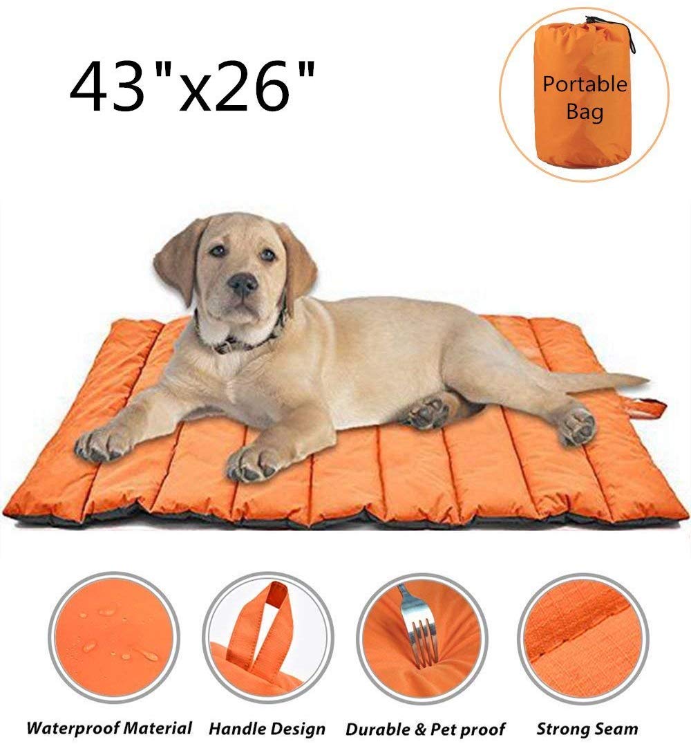 Cheerhunting Cama para perro al aire libre, 43 x 26 pulgadas, impermeable, lavable, tamaño grande, duradera, resistente al agua, portátil y de viaje para mascotas - BESTMASCOTA.COM