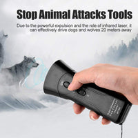 FANZO repelente de perro de mano, dispositivo antiladridos ultrasónico de doble canal, tope de corteza para mascotas y herramienta de entrenamiento para perros - BESTMASCOTA.COM