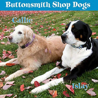 Collar de perro personalizado de Buttonsmith – Impresión permanente resistente a la decoloración, hebilla de grado militar resistente al óxido, resistente a olores y moho, elección de 5 tamaños, fabricado en los Estados Unidos - BESTMASCOTA.COM