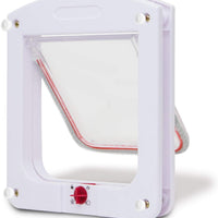 Paws & Pals - Puertas con batiente con 4 cierres para entrada y salida de mascotas – Modelo resistente - BESTMASCOTA.COM