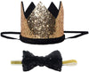 Perktail Cute Pet Birthday Crown Hat and Bow tie Collar Set for Dog Cat Birthday Party Supplies - BESTMASCOTA.COM