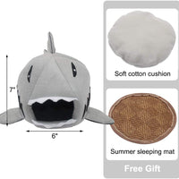 Cama para mascotas pequeñas, diseño de hámster holandés de cerdo, algodón, color gris