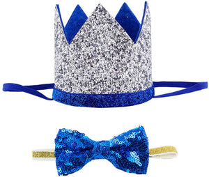 Perktail Cute Pet Birthday Crown Hat and Bow tie Collar Set for Dog Cat Birthday Party Supplies - BESTMASCOTA.COM