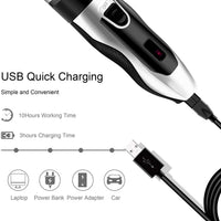 Bonve Pet Cortapelos para perros, kit de aseo para perros, cortaúñas eléctrico silencioso, recargable, profesional, cortaúñas para perros gruesos, perros, gatos y mascotas