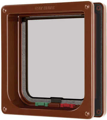 Cat Mate 4 Way Locking Cat Flap Con Puerta maletero café - BESTMASCOTA.COM