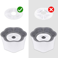 Fuente de agua para gatos con filtro de 2 L bomba desmontable lavable, dispensador de agua para mascotas, fuentes de agua para gatos perros pequeños, Blanco - BESTMASCOTA.COM