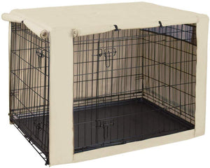 HiCaptain - Funda de doble puerta para jaula de perro (para caja de alambre de 24 30 36 42 48 pulgadas) - BESTMASCOTA.COM