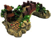 alwaysuc Pavilion Árbol decoración del tanque de peces adorno de acuario poli resina puente paisaje decoración tanque de peces adornos - BESTMASCOTA.COM