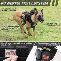 Rabbitgoo Tactical Dog Harness Vest Large with Handle, Military Working Dog Molle Vest with Metal Buckles & Loop Panels, No-Pull Adjustable Training Harness with Leash Clips for Walking Hiking Hunting - BESTMASCOTA.COM