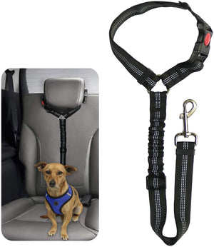 BWOGUE Cinturones de seguridad para perros y gatos, correas de seguridad ajustables para reposacabezas de coche - BESTMASCOTA.COM