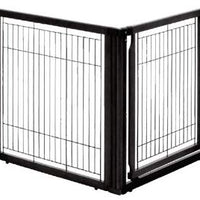 richell Convertible Elite Pet Puerta – 6 Paneles, color negro - BESTMASCOTA.COM