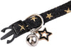 Collar con colgante de estrella para gato con campana, collares negros para perros pequeños - BESTMASCOTA.COM