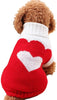 Chborchicen - Sudadera de punto para mascotas con diseño clásico de turtleneck para invierno, cálida, para cachorro, fresa y corazón, para perros - BESTMASCOTA.COM