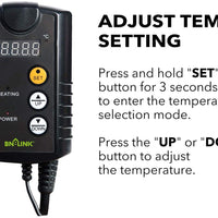 BN-LINK - Termostato digital para germinación de semillas, reptiles e incubación de cría, invernadero, 40-108°F, 8.3A 1000W ETL - BESTMASCOTA.COM