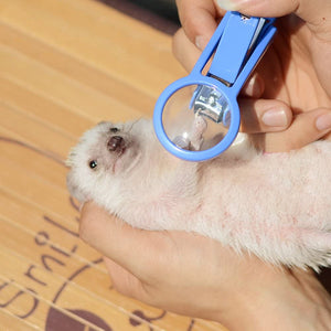 frjjthchy mascota hámster erizo Nail Clipper Trimmer Animal pequeño cortauñas con lupa - BESTMASCOTA.COM