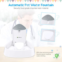 isYoung Fuente de agua LED para mascotas, dispensador de agua para mascotas, ultrasilencioso, automático, con flujo de agua ajustable y filtro de carbón activado para perros, gatos, pájaros y animales pequeños - BESTMASCOTA.COM