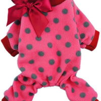 Fitwarm - Pijamas de polar con lazo para perro, adorable abrigo para mascotas. Prendas de invierno - BESTMASCOTA.COM