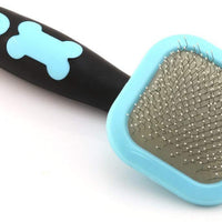 PETPAWJOY - Cepillo de masaje para perros y gatos, cepillo para desenredar, cepillo de aseo para Yorkie Poodle Maltese Puppy Guinea Pig Rabbit elimina suavemente la capa inferior suelta y se adapta a pelo largo y corto - BESTMASCOTA.COM