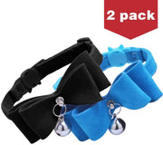 BINGPET 2Pcs Breakaway Bowtie Cat Collar with Bell - BESTMASCOTA.COM