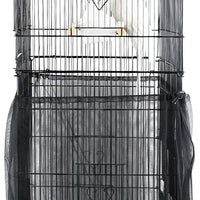 SYOOY - Funda universal para jaula de pájaros, malla de nailon, para atrapar semillas de loro, jaula de red, protector de falda, color negro - BESTMASCOTA.COM