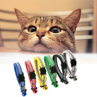 TCBOY Collares de gato de colores variados reflectantes con campana – Collares de tamaño ideal para gatos o perros pequeños (6 piezas/juego) - BESTMASCOTA.COM
